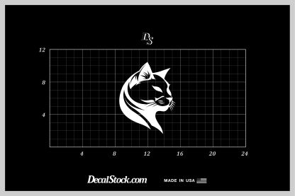 Cat Profile Outline Decal - Image 3