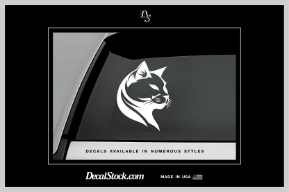 Cat Profile Outline Decal