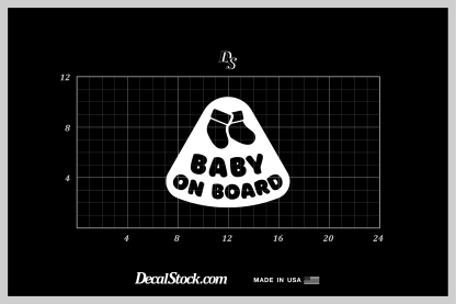 Baby on Board Decal (Socks & Triangle) - Image 2