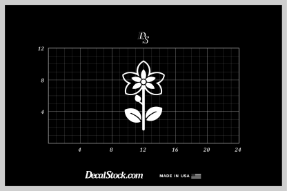 Five Pedal Flower Decal - Image 3