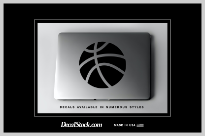 Basketball Solid Color Clear Outline Decal - Image 3