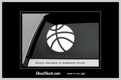 Basketball Solid Color Clear Outline Decal