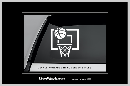 Basketball Hitting Hoop Decal