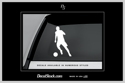 Kicking a Soccer Ball Decal