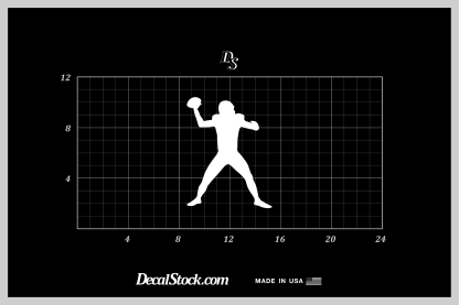 Quarterback Throwing Football Decal - Image 3