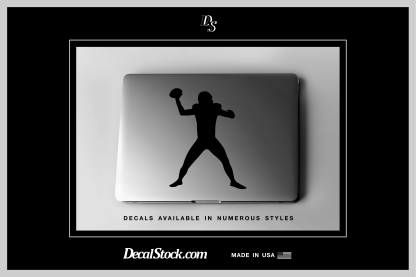 Quarterback Throwing Football Decal - Image 2