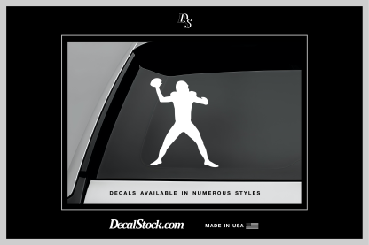 Quarterback Throwing Football Decal