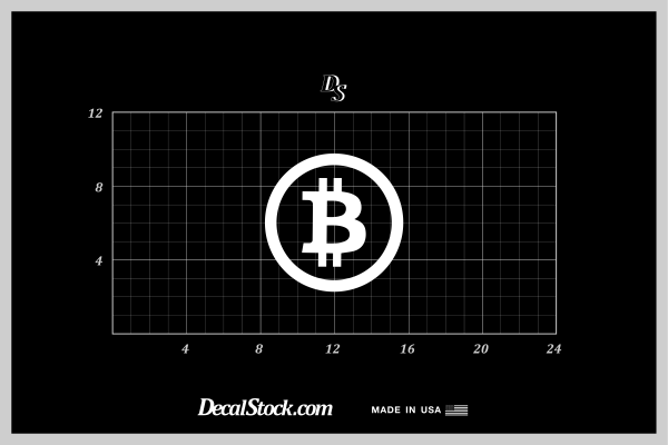 Bitcoin Symbol in Circle Decal - Image 3