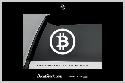 Bitcoin Symbol in Circle Decal