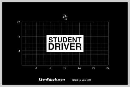 Student Driver Rectangle Decal - Image 2