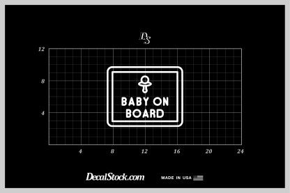 Baby on Board Rectangle Decal - Image 3