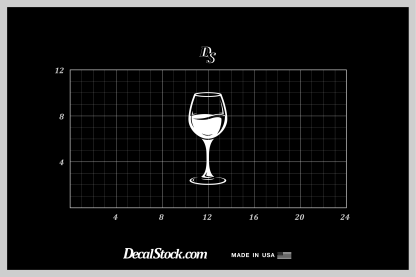 Wine Glass Half Full Decal - Image 5