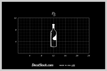 Wine Bottle Outline Decal - Image 5