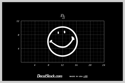 Smiley Face Circle Outline Decal - Image 5