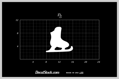 Ice Skate Solid Decal - Image 5