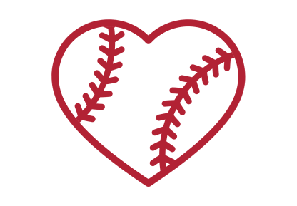 Love Baseball (Heart) Decal