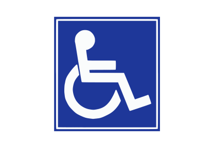 Handicap Logo Square Decal