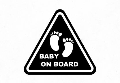 Baby on Board Triangle Feet Decal - Image 4