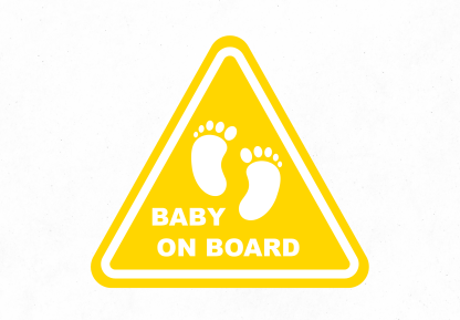 Baby on Board Triangle Feet Decal