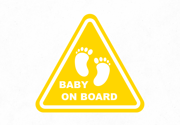 Baby on Board Triangle Feet Decal