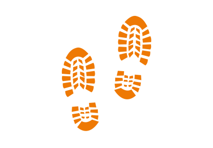 Hiking Boot Prints Decal