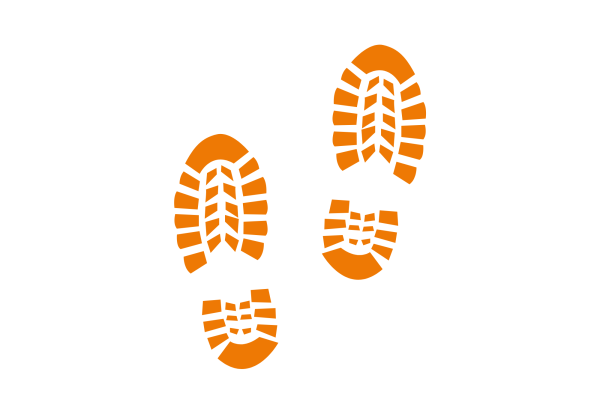 Hiking Boot Prints Decal