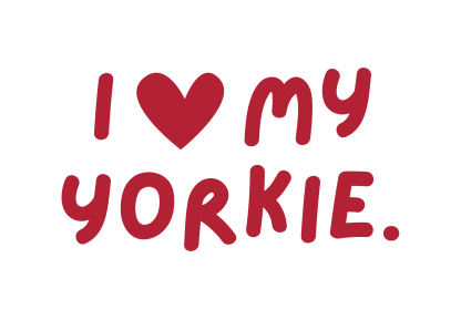 I Love My Yorkie (Heart) Decal