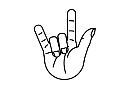 I Love You in Sign Language Decal