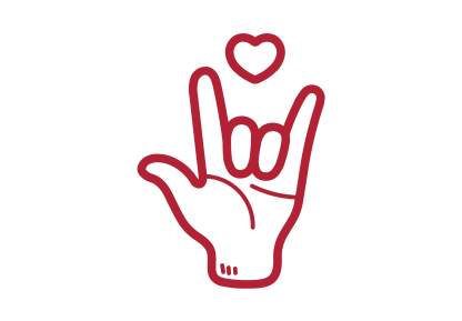 I Love You in Sign Language Heart Decal