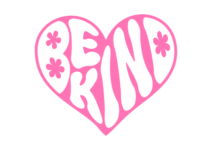 Be Kind Heart-Shaped Decal