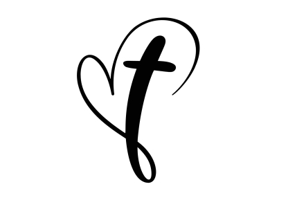 Heart to Cross Cursive Decal