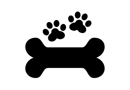 Dog Bone & Paws Decal