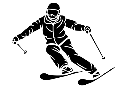 Man Skiing Decal