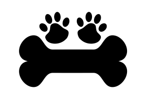 Dog Bone & Paws Decal