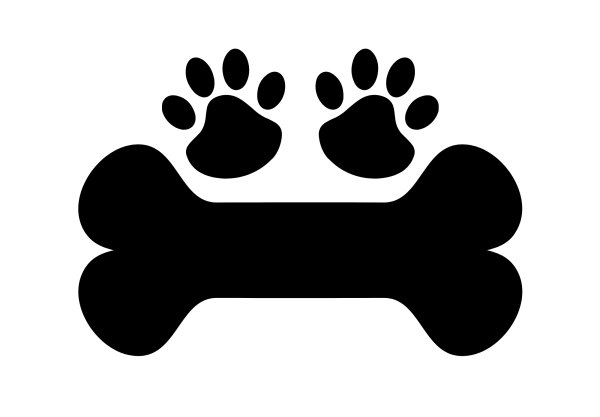 Dog Bone & Paws Decal