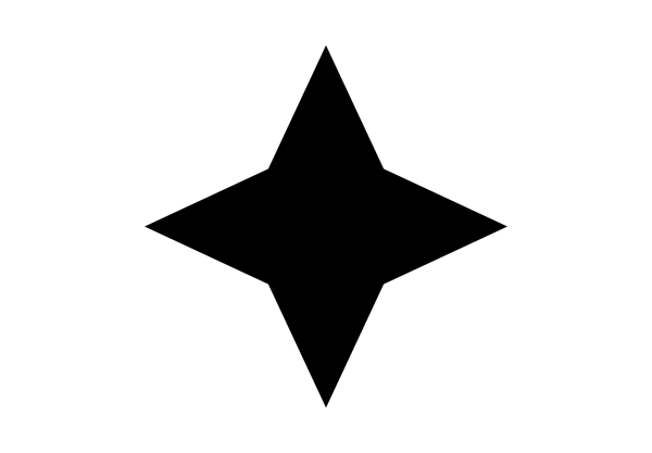 Four-Pointed Star Decal