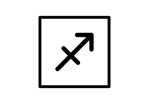 Sagittarius Square Outline Astrology Decal