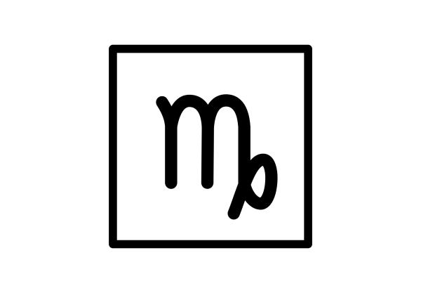 Virgo Square Outline Astrology Decal