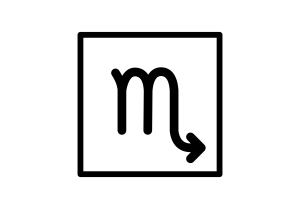 Scorpio Square Outline Astrology Decal