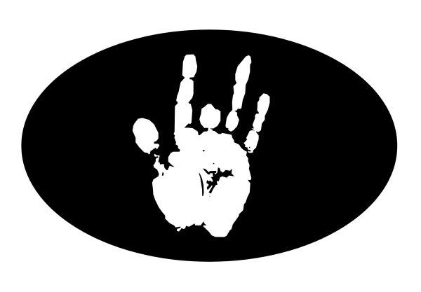 Jerry Garcia Handprint Horizontal Oval Decal