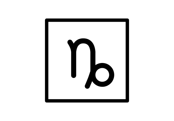 Capricorn Square Outline Astrology Decal