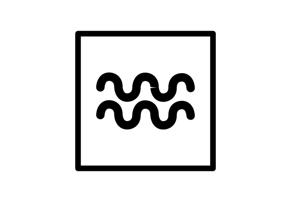 Aquarius Square Outline Astrology Decal