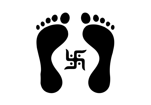 Lakshmi Footprint Hinduism Sign Decal