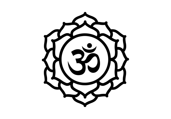 Crown Chakra OM Lotus Symbol Decal