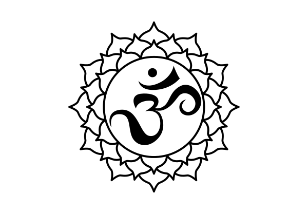 Chakra Symbol Crown Shasrara OM Decal