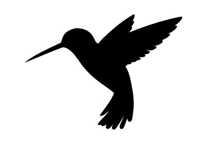 Hummingbird Bird Silhouette Decal