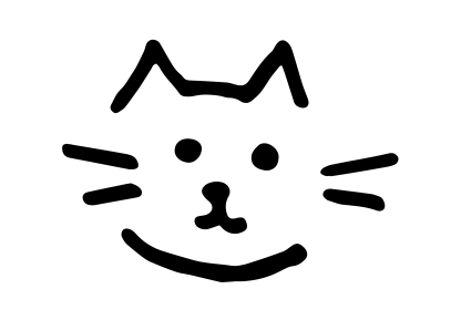 Cute Cat Face Sketch Decal