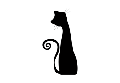 French Black Cat Silhouette Decal