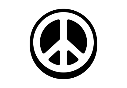 Peace Symbol Embossed Decal