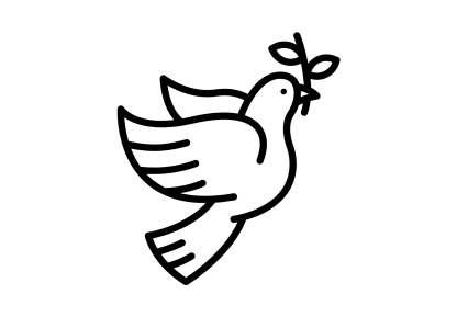 Peace Dove Outline Decal